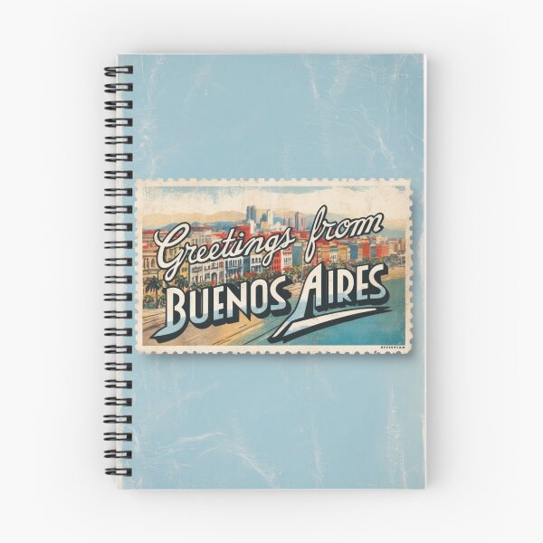 Item preview, Greetings from Buenos Aires Argentina Vintage Travel Retro Postcard Design designed and sold by TravelPostcardGems.