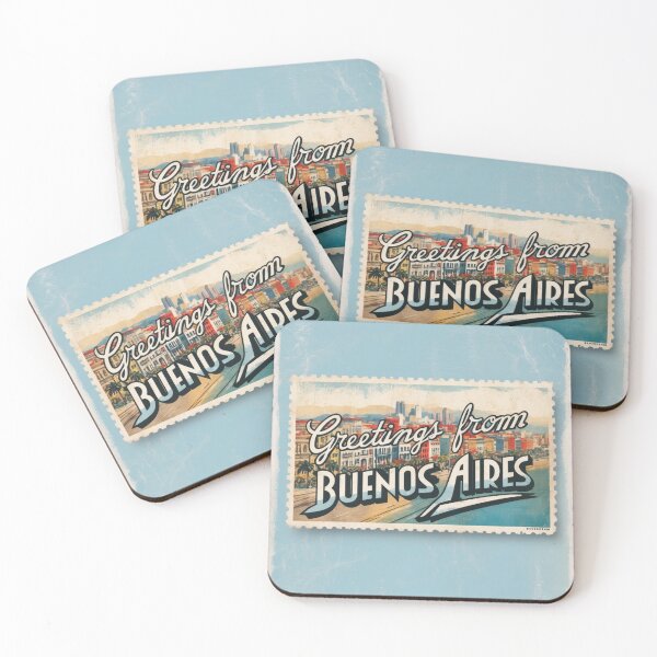 Item preview, Greetings from Buenos Aires Argentina Vintage Travel Retro Postcard Design designed and sold by TravelPostcardGems.