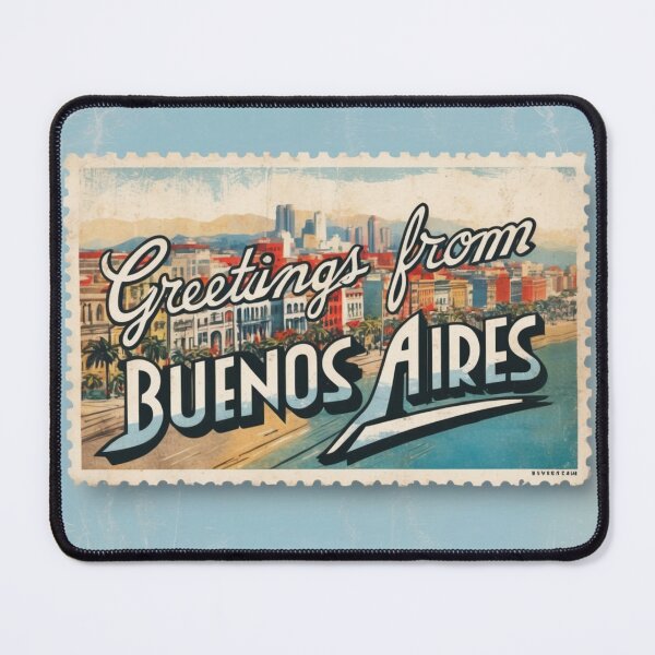 Item preview, Greetings from Buenos Aires Argentina Vintage Travel Retro Postcard Design designed and sold by TravelPostcardGems.