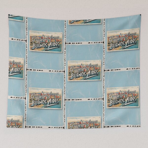 Item preview, Greetings from Buenos Aires Argentina Vintage Travel Retro Postcard Design designed and sold by TravelPostcardGems.