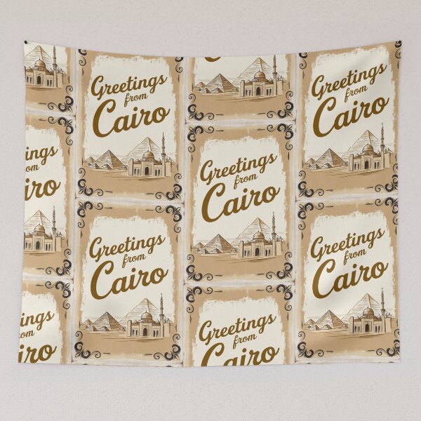 Item preview, Greetings from Cairo Egypt Argentina Vintage Travel Retro Postcard Design designed and sold by TravelPostcardGems.