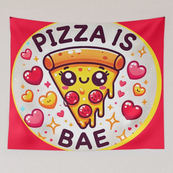 Item preview, Cute Pizza Love: Bae Forever designed and sold by AdelkoDesigns.