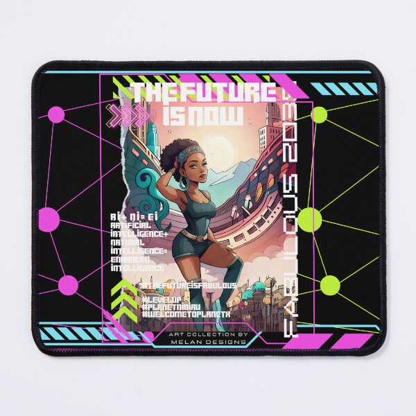 Item preview, The Future Is Now Fabulous Cyberpunk Woman Futuristic designed and sold by Melan Designs.