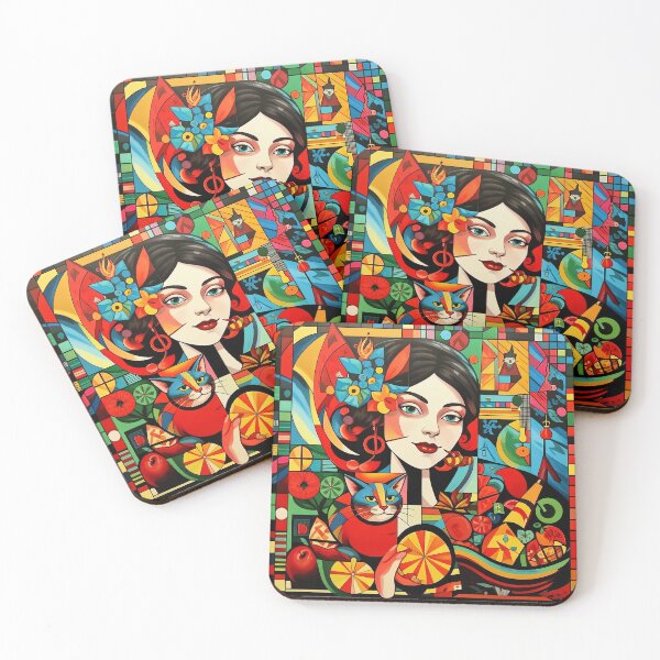 Item preview, Beautiful girl with a cat. designed and sold by Natalia-Vlad.