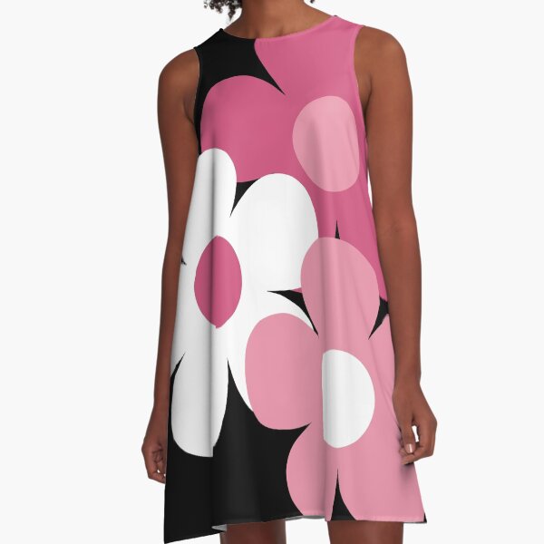 Item preview, 60's Flower Power Pop Flowers in Pink and White designed and sold by MellowCat.