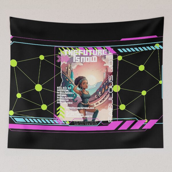 Item preview, The Future Is Now Fabulous Cyberpunk Futuristic Woman designed and sold by Melan Designs.