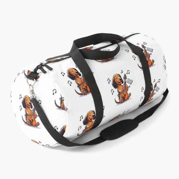 Item preview, Funny Dachshund Playing Music Sticker - Cute Dog Art designed and sold by Psycho-Crazy.