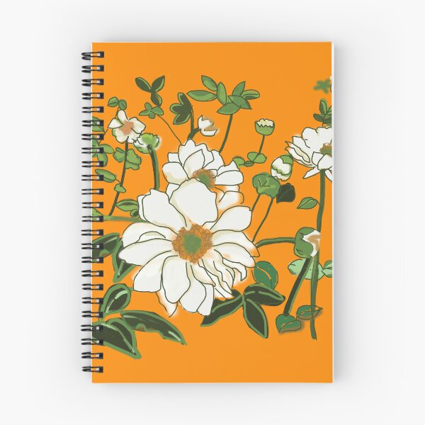 Item preview, Las flores blancas sobre naranja designed and sold by Yolanda Designs.