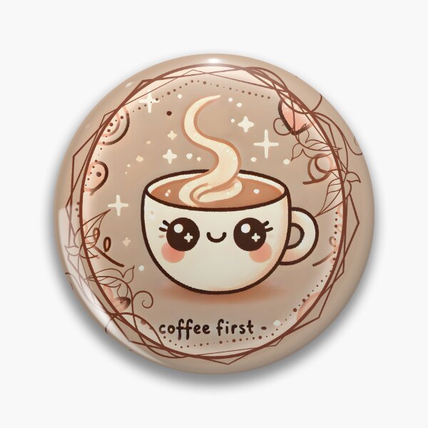 Item preview, Coffee First: Kawaii Cup of Happiness designed and sold by AdelkoDesigns.