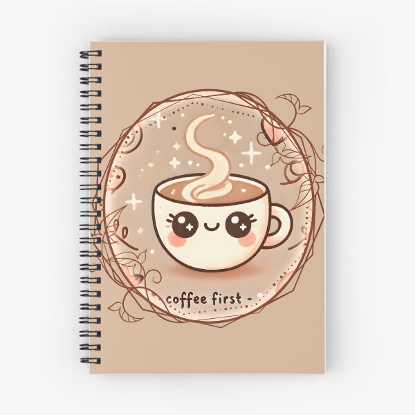 Item preview, Coffee First: Kawaii Cup of Happiness designed and sold by AdelkoDesigns.