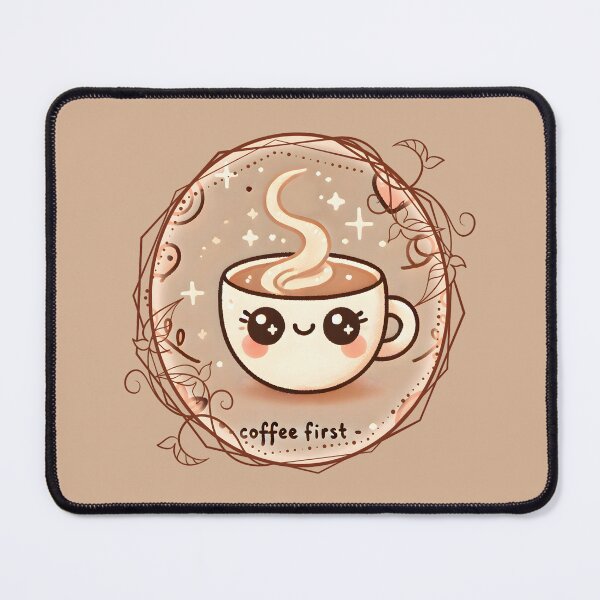 Item preview, Coffee First: Kawaii Cup of Happiness designed and sold by AmvaDesigns.