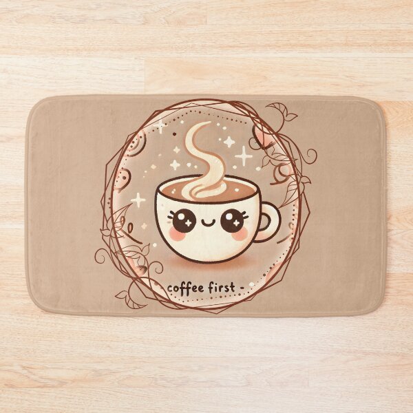 Item preview, Coffee First: Kawaii Cup of Happiness designed and sold by AmvaDesigns.
