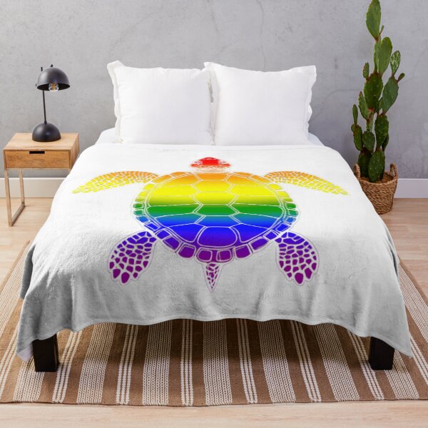 Item preview, Vibrant LGBTQ+ Rainbow Turtle Illustration designed and sold by Travelslightly.