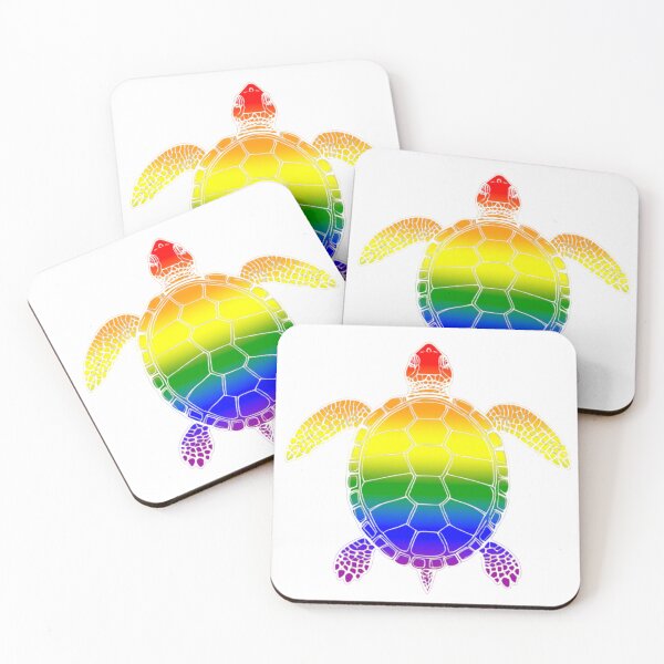 Item preview, Vibrant LGBTQ+ Rainbow Turtle Illustration designed and sold by Travelslightly.