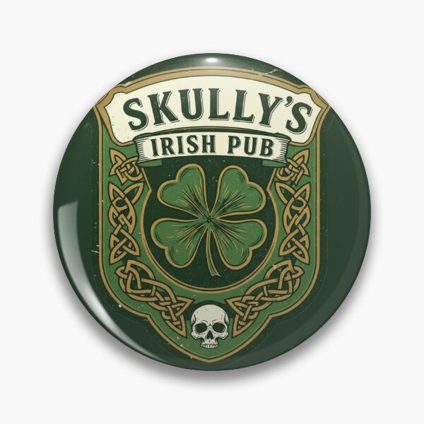 Item preview, Skully's Irish Pub Skull St. Patrick's Day 2025 Shamrock designed and sold by d247.