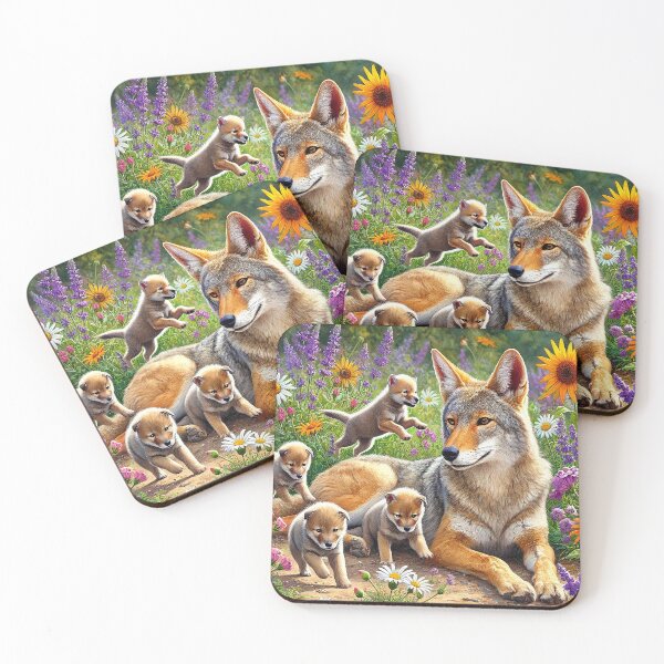 Item preview, Coyote Mom and Babies designed and sold by alw951.