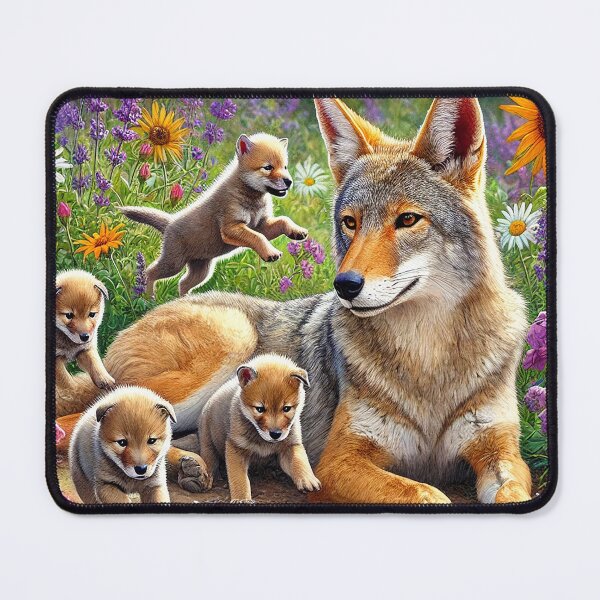 Item preview, Coyote Mom and Babies designed and sold by alw951.