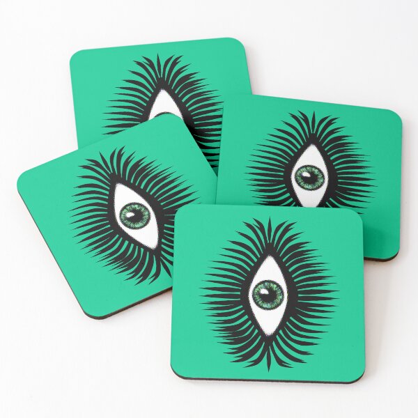 Item preview, magic eye psychedelic eye cosmogyral magic green vertical designed and sold by Luzi Illustrella.