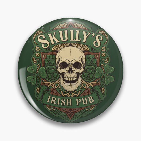 Item preview, Skully's Irish Pub Skull St. Patrick's Day 2025 Shamrock designed and sold by d247.