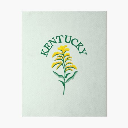 Item preview, Colonial Kentucky Giant Goldenrod - Green Text (State Flowers) designed and sold by TimelessLocales.