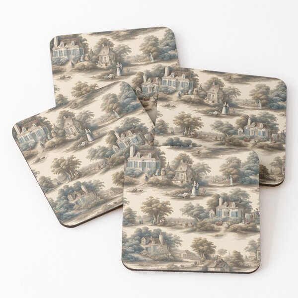 Item preview, Colorful French Toile designed and sold by Rue Design Company.