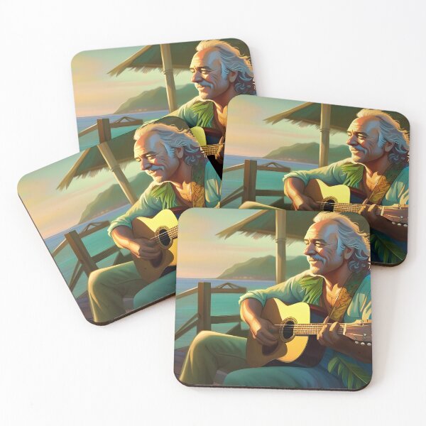 Item preview, Jimmy Buffet is Somewhere Serenading an Eternal Carribean Sunset. Rest In Peace, Jimmy designed and sold by WynsomeArt.