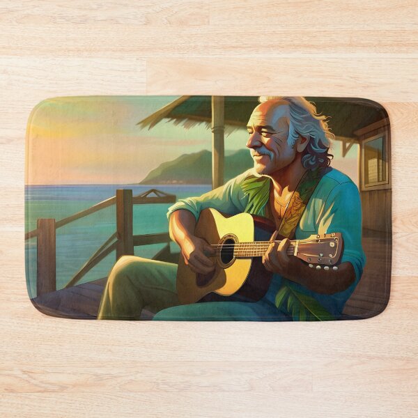Item preview, Jimmy Buffet is Somewhere Serenading an Eternal Carribean Sunset. Rest In Peace, Jimmy designed and sold by WynsomeArt.