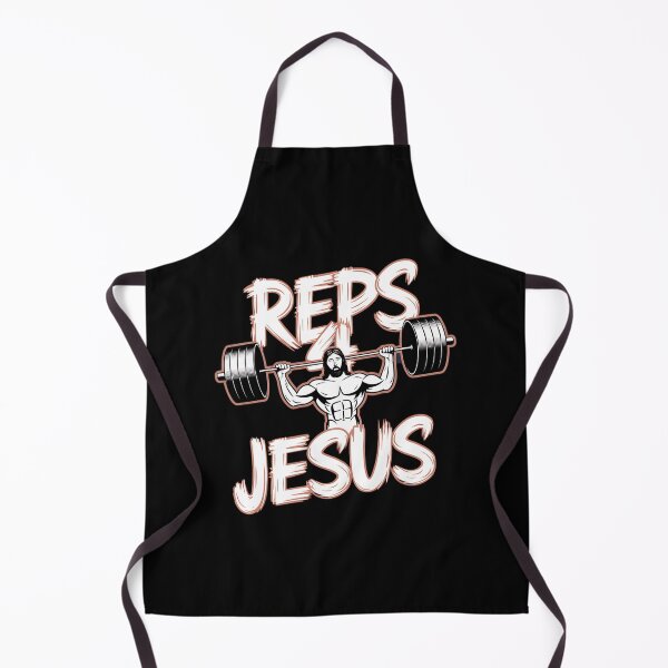 Item preview, Reps 4 for Jesus Funny Christian Gym Workout Design designed and sold by Karsten Stier.