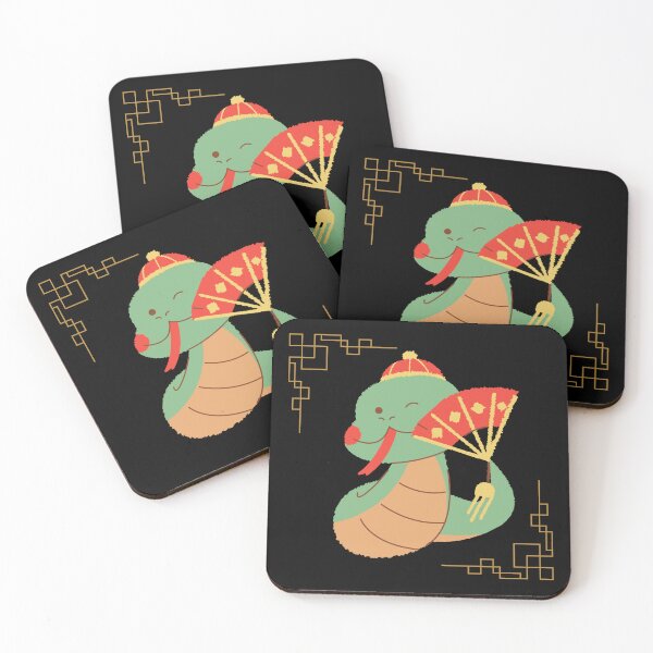 Item preview, Serpent's Charm: Chinese Year of the Snake Design designed and sold by VintageArtByIda.