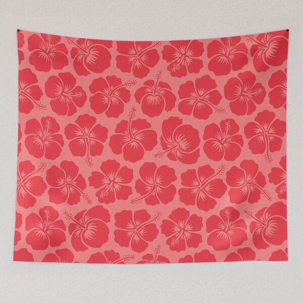 Item preview, Tropical Hawaiian Red Hibiscus Floral Pattern designed and sold by newburyboutique.