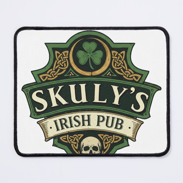 Item preview, Skuly's Irish Pub Skull St. Patrick's Day 2025 Shamrock designed and sold by d247.