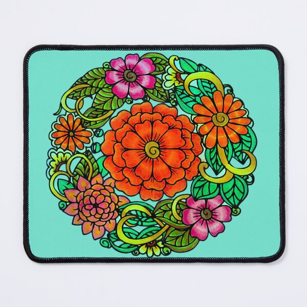 Item preview, Orange Flower Wreath designed and sold by ViaARTfactory.