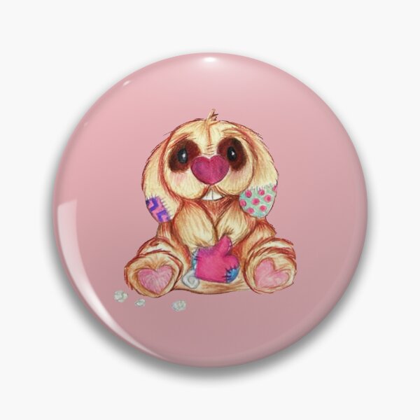 Item preview, Valentine Bunny - Stuffed with LOVE - BABY PINK designed and sold by MyBottomShelf.