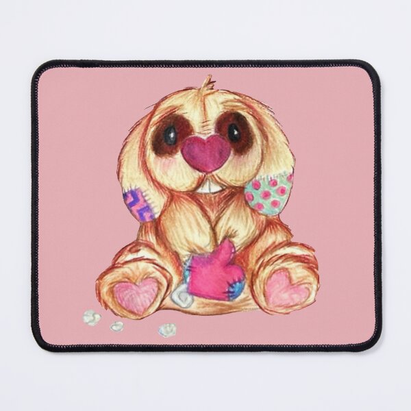 Item preview, Valentine Bunny - Stuffed with LOVE - BABY PINK designed and sold by MyBottomShelf.