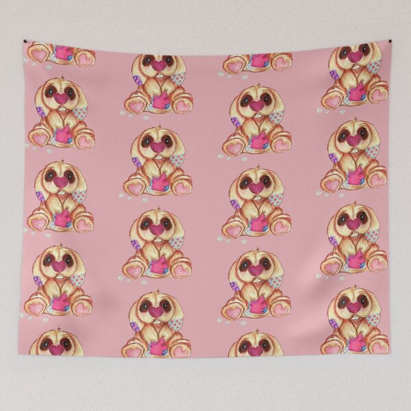 Item preview, Valentine Bunny - Stuffed with LOVE - BABY PINK designed and sold by MyBottomShelf.