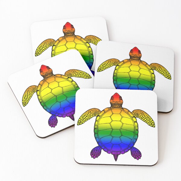 Item preview, Vibrant LGBTQ+ Rainbow Turtle Illustration designed and sold by Travelslightly.