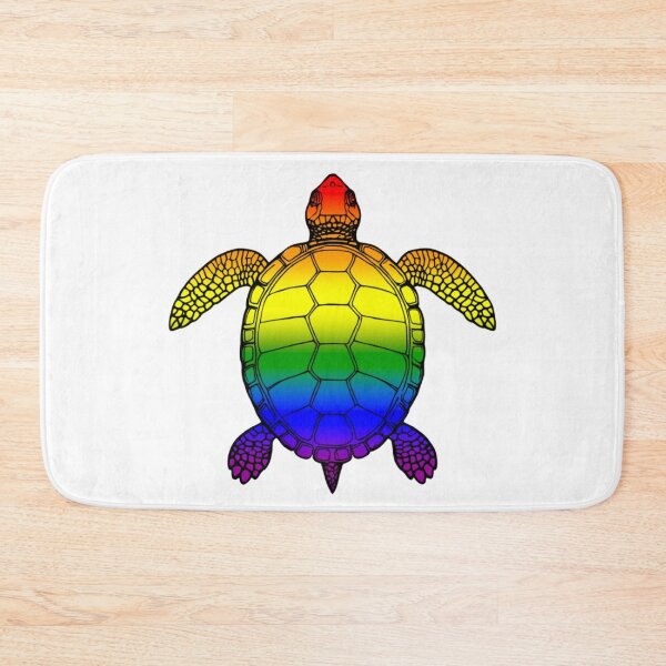 Item preview, Vibrant LGBTQ+ Rainbow Turtle Illustration designed and sold by Travelslightly.