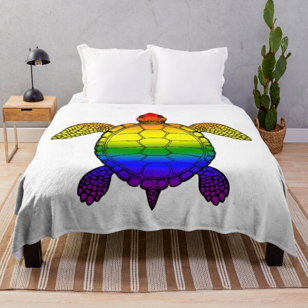 Item preview, Vibrant LGBTQ+ Rainbow Turtle Illustration designed and sold by Travelslightly.