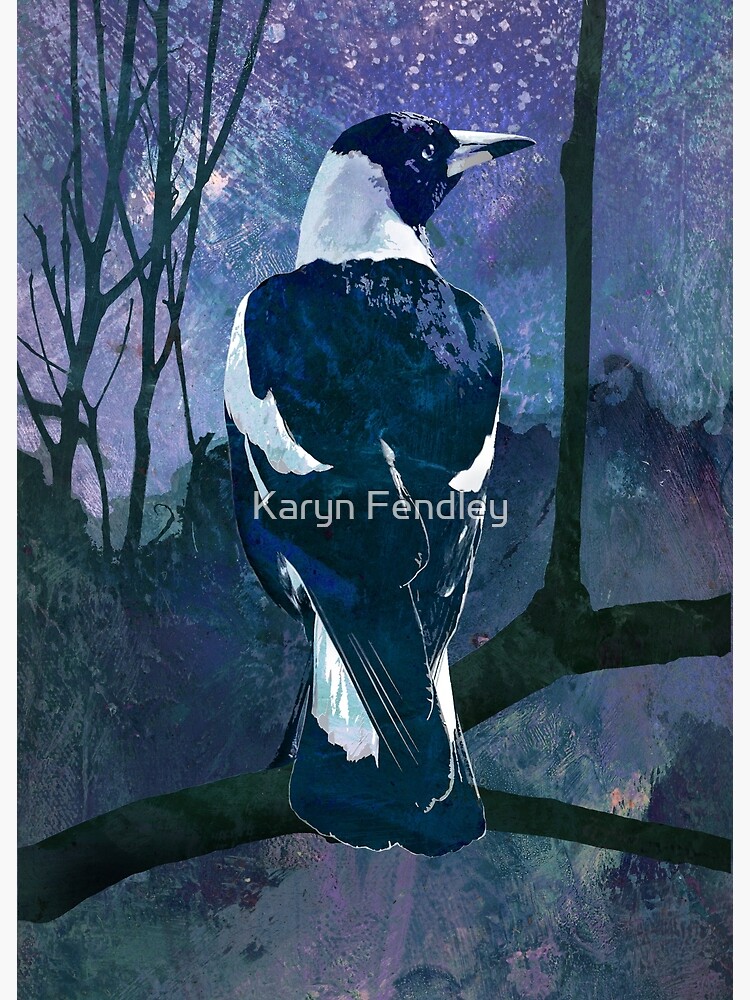 Thumbnail 7 of 7, Framed Art Print, Moonlit Magpie designed and sold by design9.