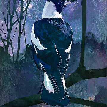 Artwork thumbnail, Moonlit Magpie by Karyn Fendley
