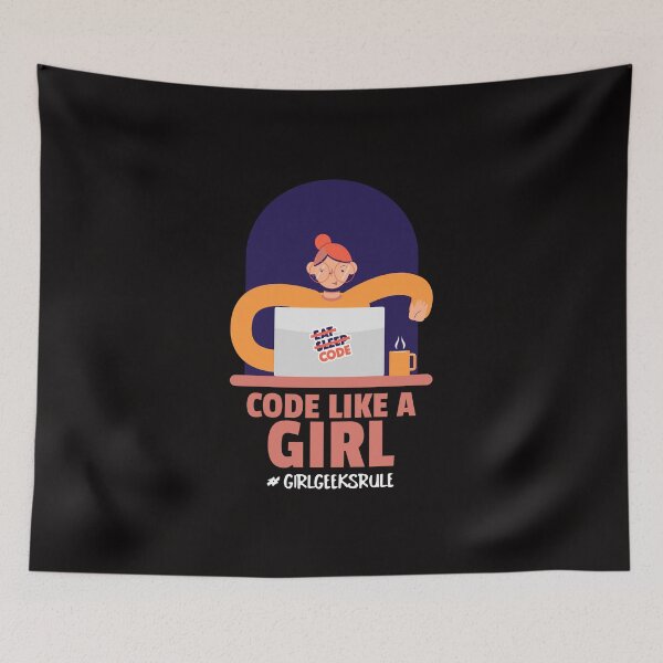 Item preview, Code Like A Girl Software Developer designed and sold by Orens POD.