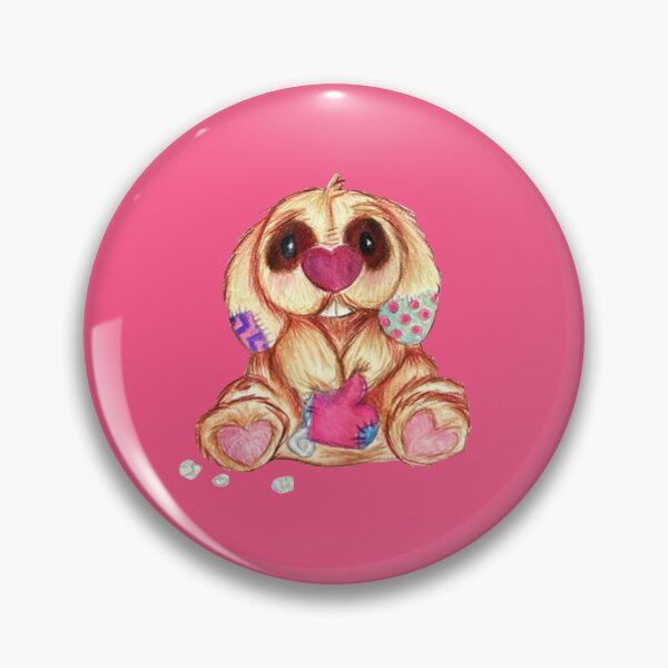 Item preview, Valentine Bunny - Stuffed with LOVE - BRIGHT PINK designed and sold by MyBottomShelf.