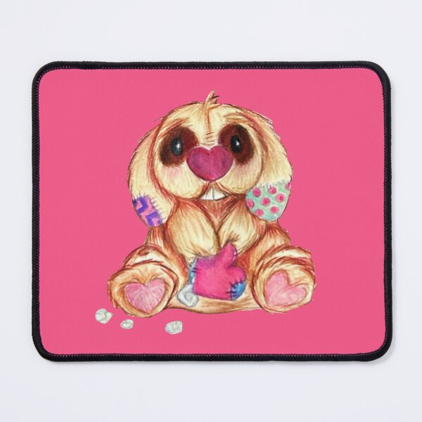 Item preview, Valentine Bunny - Stuffed with LOVE - BRIGHT PINK designed and sold by MyBottomShelf.