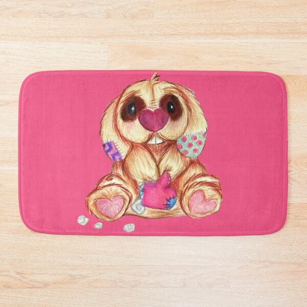 Item preview, Valentine Bunny - Stuffed with LOVE - BRIGHT PINK designed and sold by MyBottomShelf.