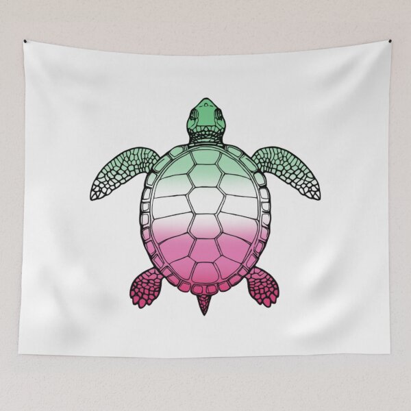 Item preview, Vibrant Abrosexual Pride Turtle Illustration designed and sold by Travelslightly.