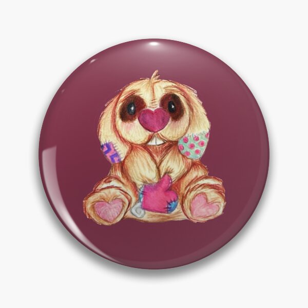Item preview, Valentine Bunny - Stuffed with LOVE - DULL PINK designed and sold by MyBottomShelf.