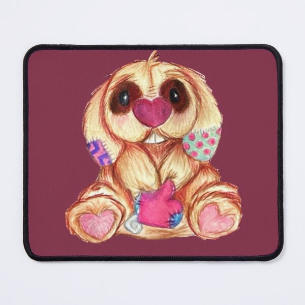 Item preview, Valentine Bunny - Stuffed with LOVE - DULL PINK designed and sold by MyBottomShelf.