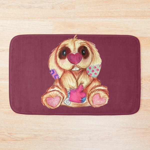 Item preview, Valentine Bunny - Stuffed with LOVE - DULL PINK designed and sold by MyBottomShelf.