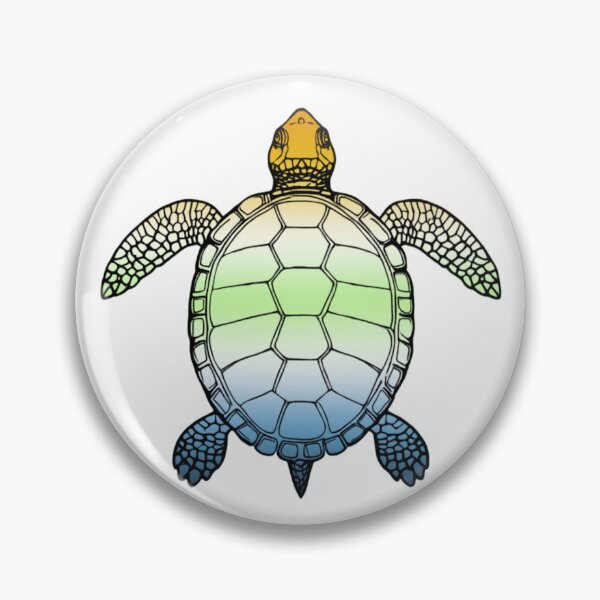Item preview, Vibrant AroAce Agender Pride Turtle Illustration designed and sold by Travelslightly.