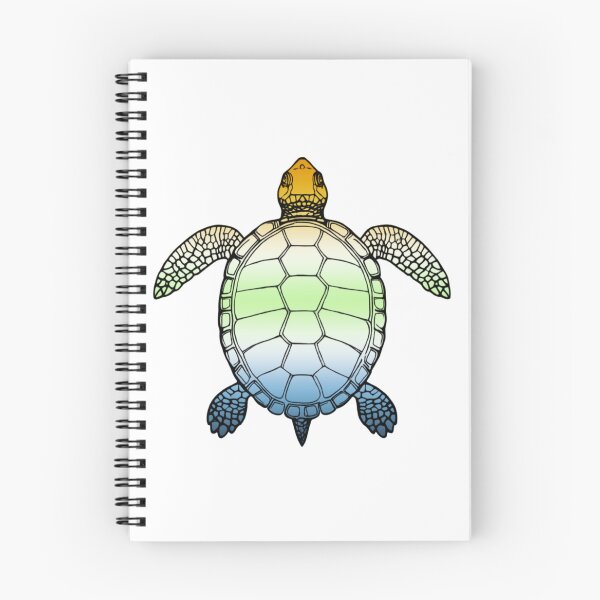 Item preview, Vibrant AroAce Agender Pride Turtle Illustration designed and sold by Travelslightly.